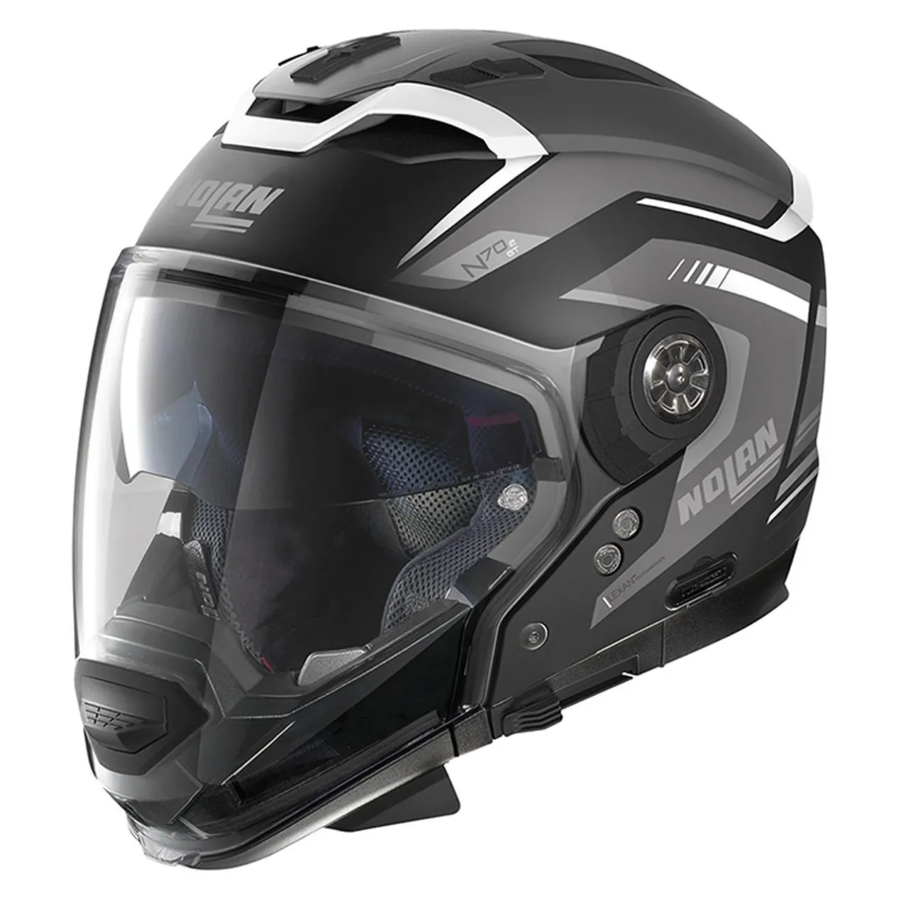 Casco Crossover Nolan N70-2 Gt Switchback N-com Flat Black
