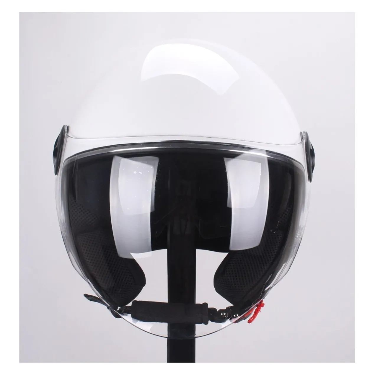 Casco Demi Jet Jfm 500 Con Sunvisor Bianco Perla