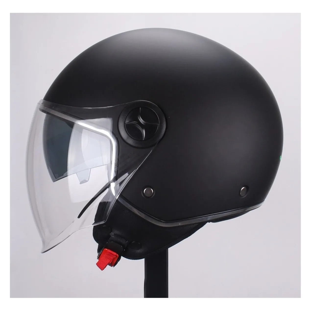 Casco Demi Jet Jfm 500 Con Sunvisor Nero Opaco