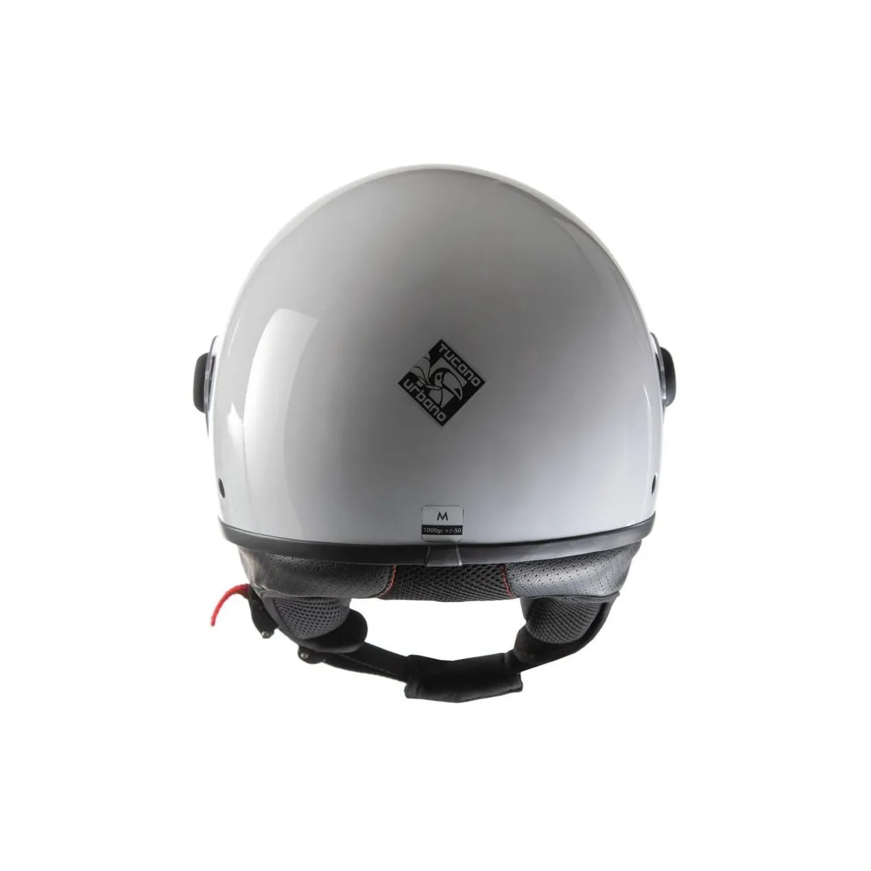 Casco Demi Jet Tucano Urbano El Jettin Bianco Ghiaccio Luci