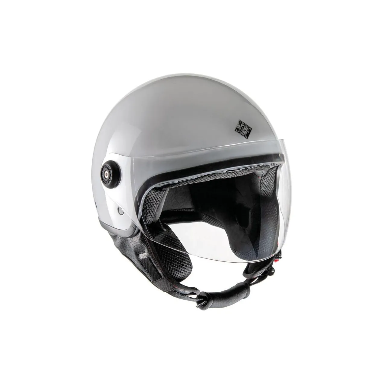 Casco Demi Jet Tucano Urbano El Jettin Bianco Ghiaccio Luci