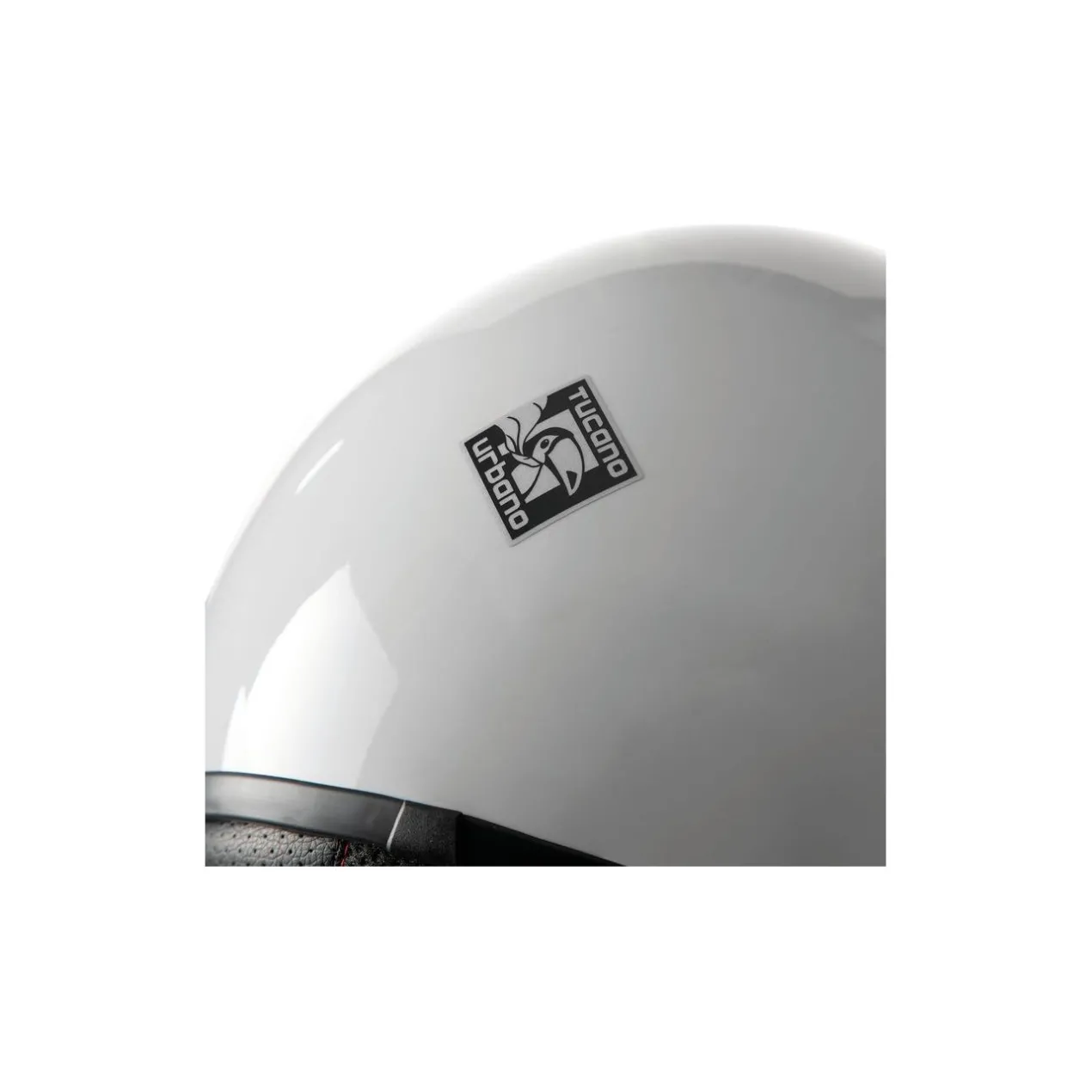 Casco Demi Jet Tucano Urbano El Jettin Bianco Ghiaccio Luci