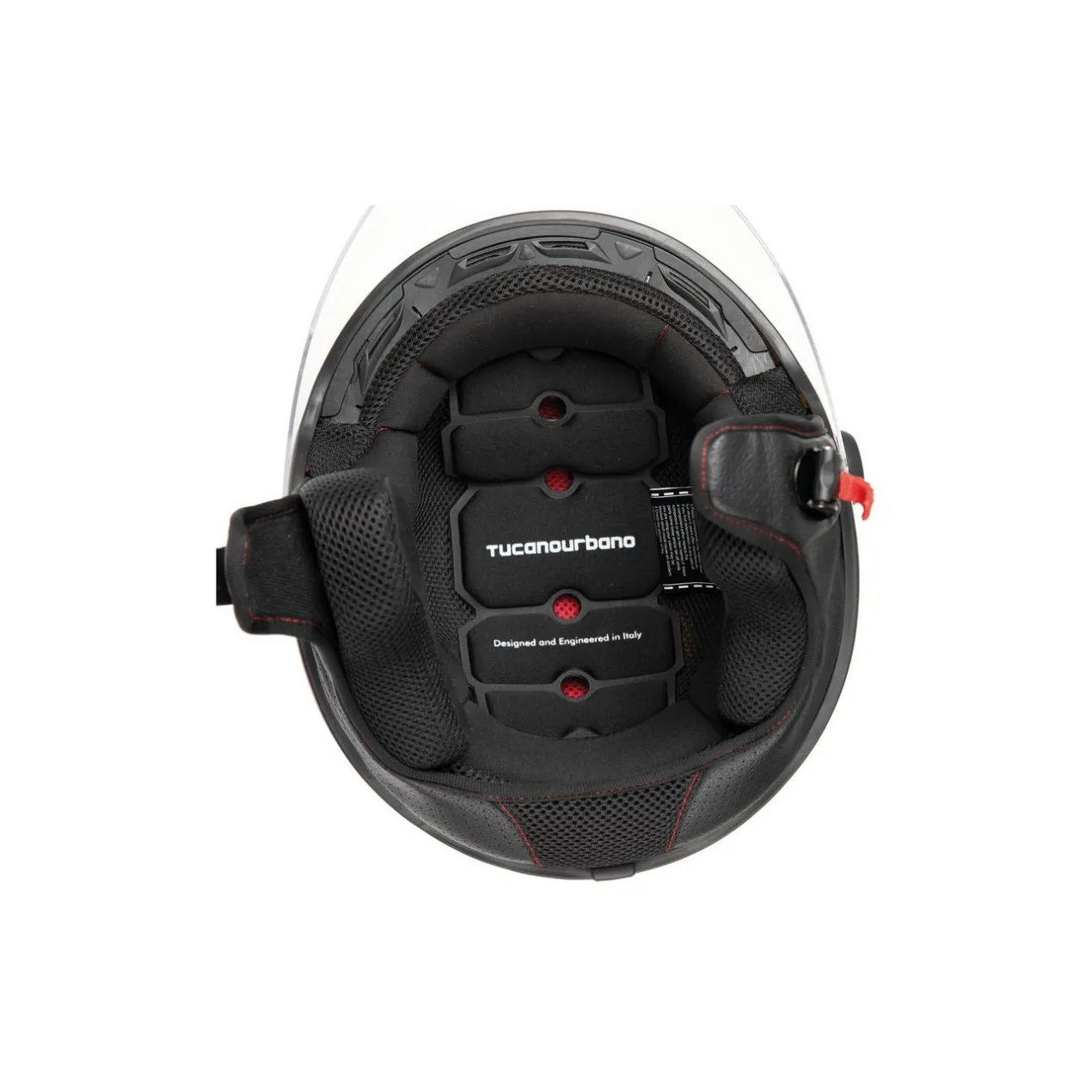 Casco Demi Jet Tucano Urbano El Jettin Bianco Ghiaccio Luci