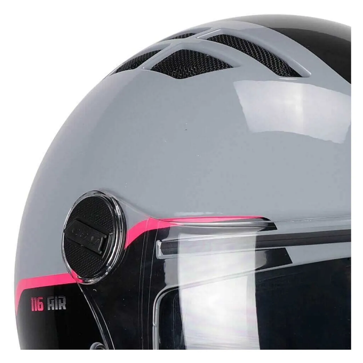Casco Estivo Cgm 116a Air Mono Grigio Fucsia Fluo