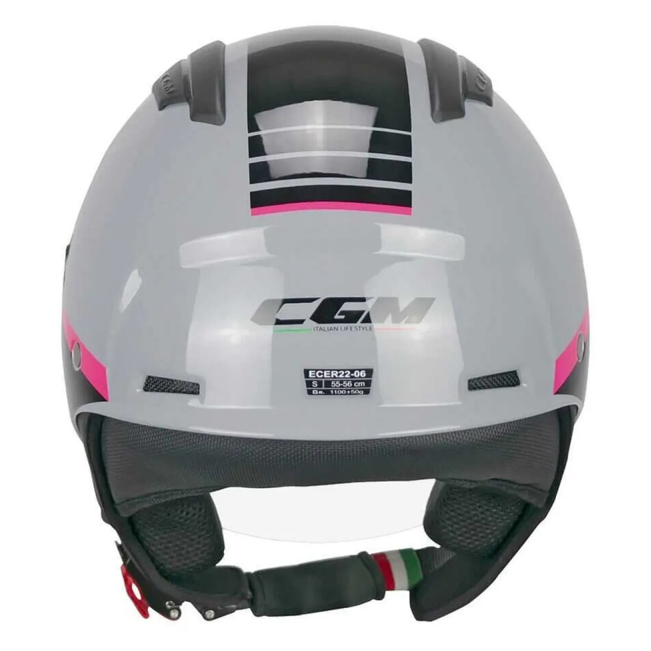 Casco Estivo Cgm 116a Air Mono Grigio Fucsia Fluo