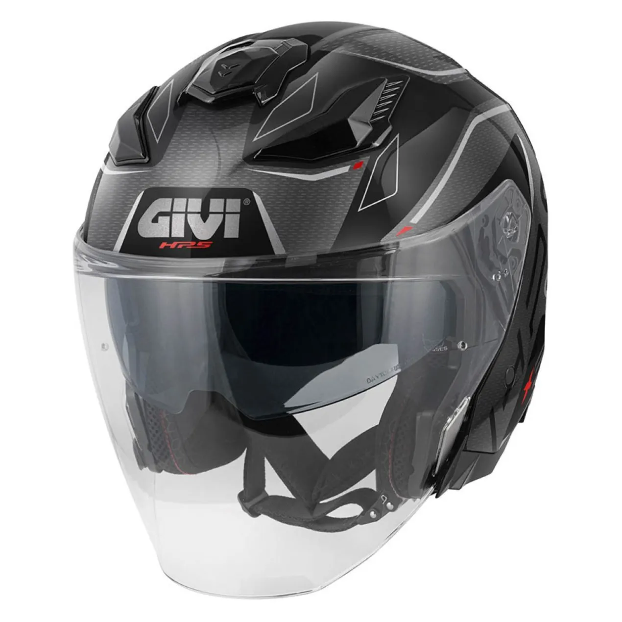 Casco Givi Jet Abs X31f Graphic Impact Nero Titanio Rosso