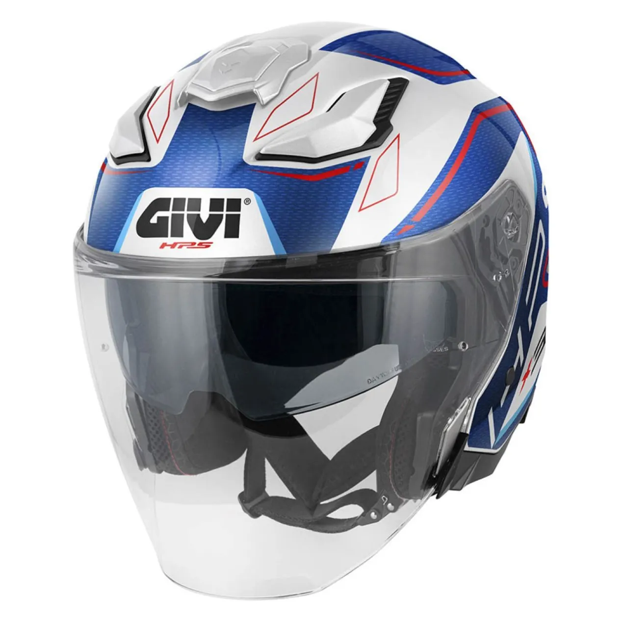 Casco Givi Jet Abs X31f Graphic Impact Bianco Blu Rosso