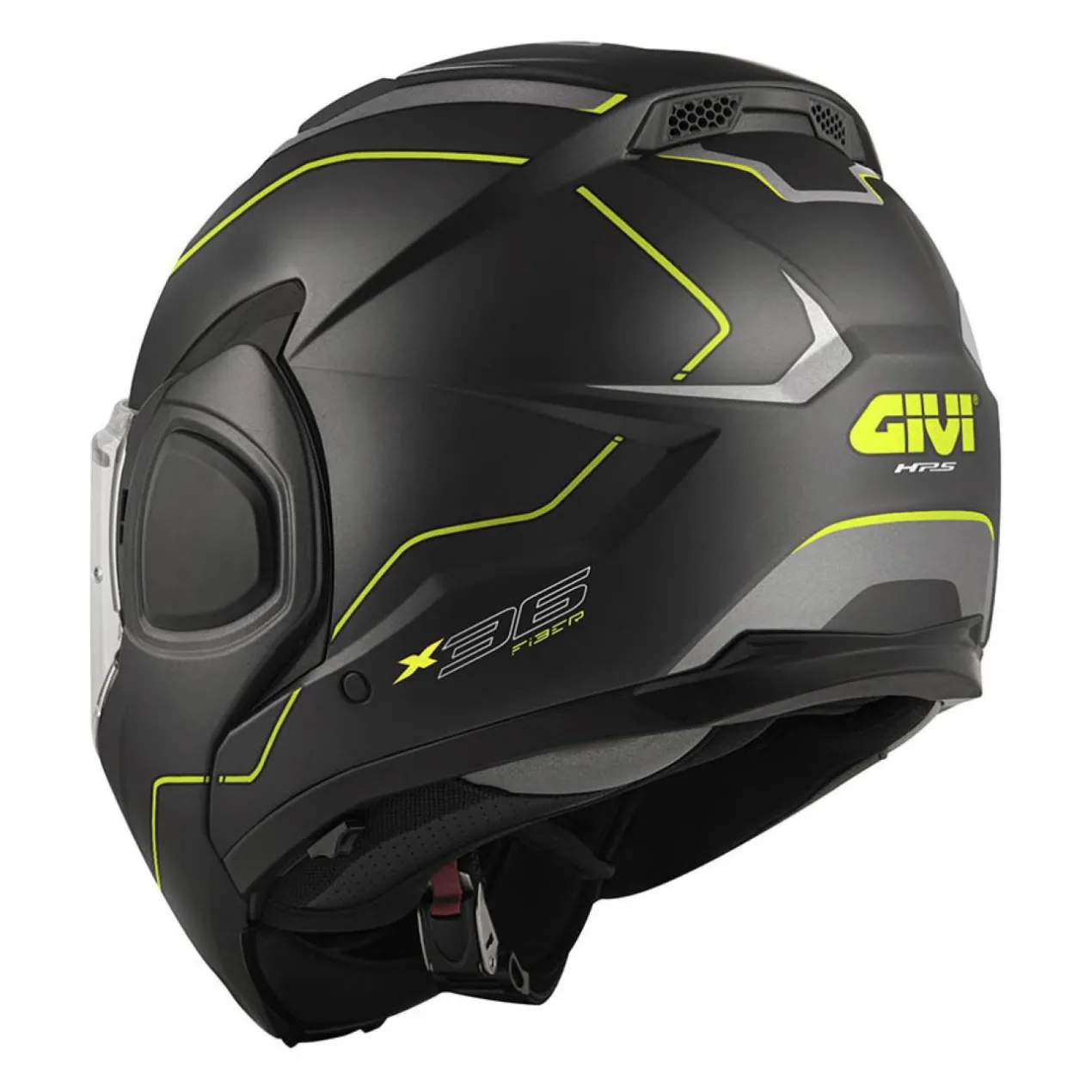Casco Givi Reversibile X36 Pulse Nero Opaco Argento G