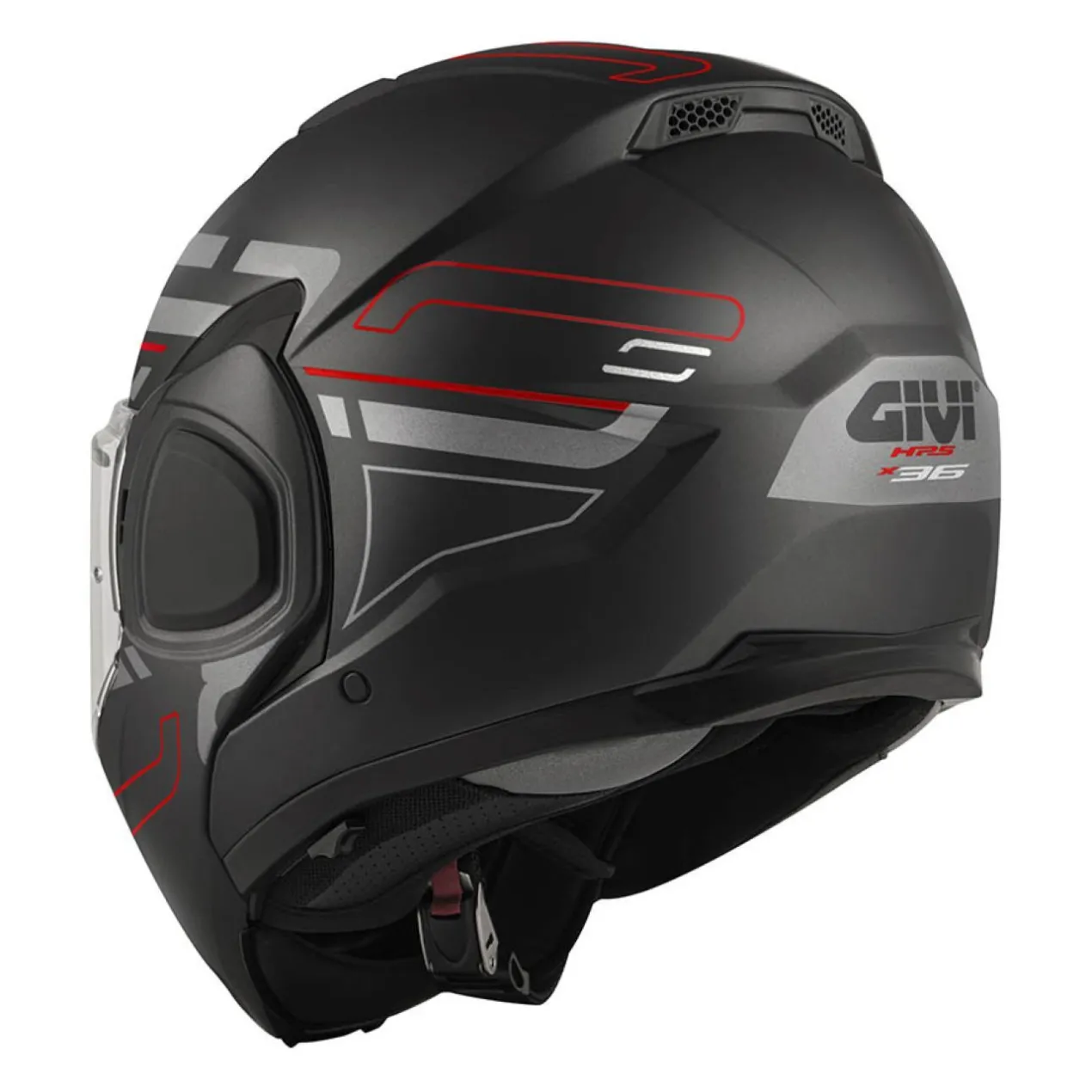 Casco Givi Reversibile X36 Vertigo Nero Opaco Rosso