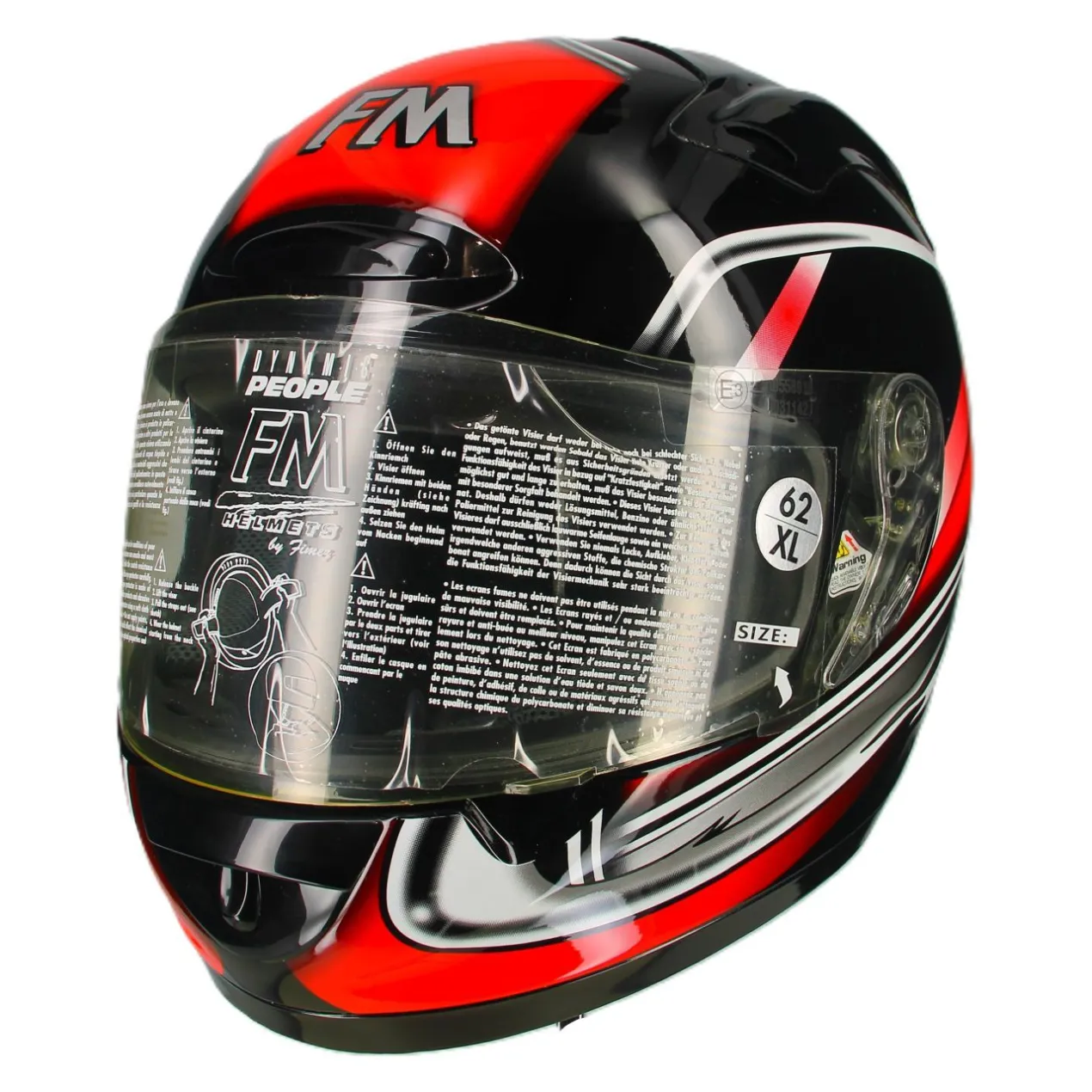 Casco in Fibra Fm Radikal Rosso Fantasia Ultimi Pezzi