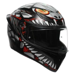 Casco Integrale Agv K1 E2206 Lyzard Matt Black/grey/red