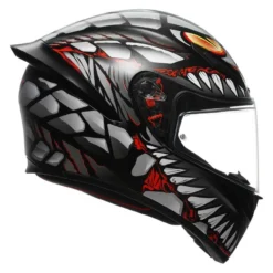 Casco Integrale Agv K1 E2206 Lyzard Matt Black/grey/red