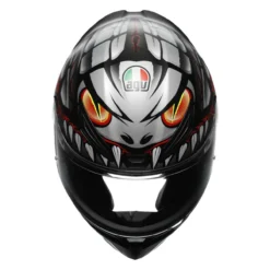 Casco Integrale Agv K1 E2206 Lyzard Matt Black/grey/red