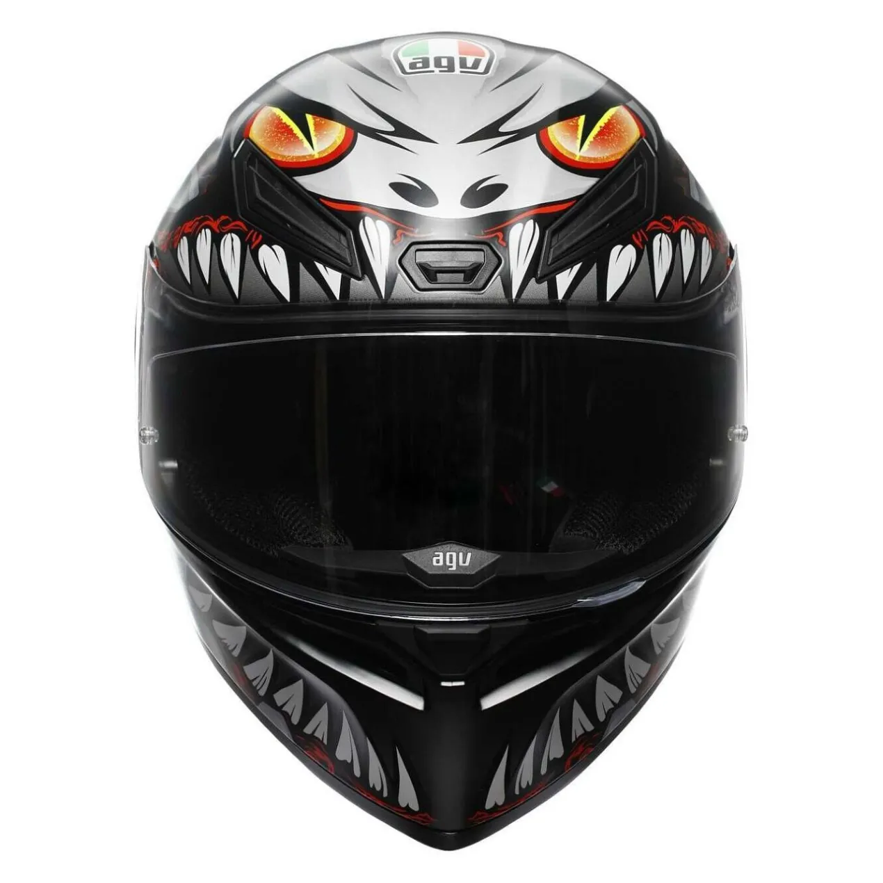 Casco Integrale Agv K1 E2206 Lyzard Matt Black/grey/red