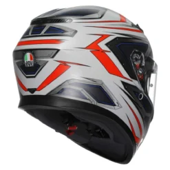 Casco Integrale Agv K3 E2206 Space Matt White/red Fluo