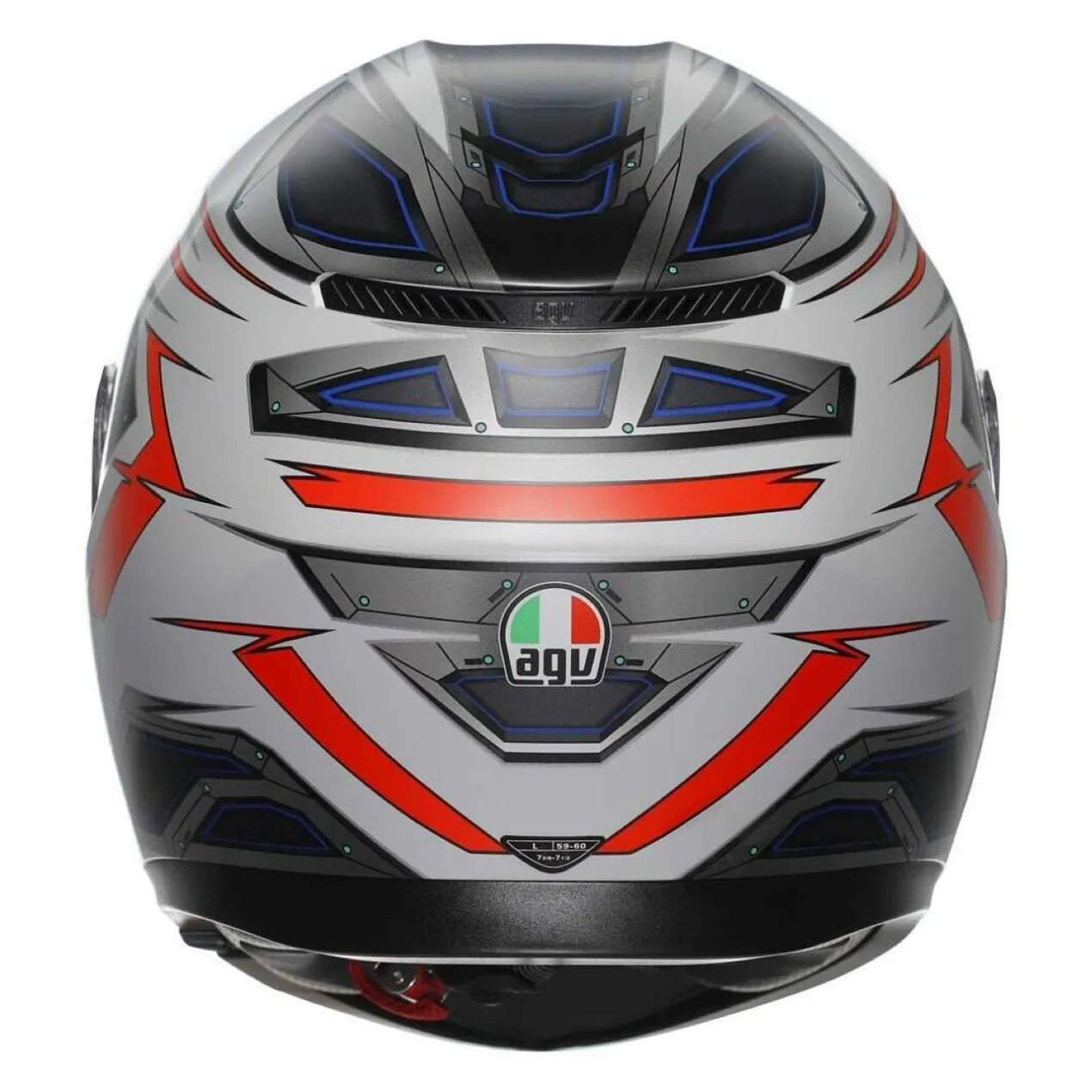 Casco Integrale Agv K3 E2206 Space Matt White/red Fluo