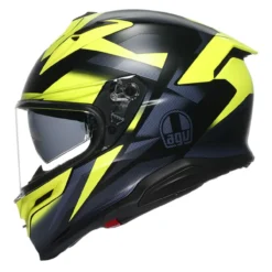 Casco Integrale Agv K7 In Fibra Glimpse Matt Black/yellow Fluo