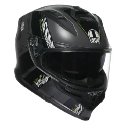 Casco Integrale Agv K7 In Fibra Kyber Matt Grey/yellow Fluo