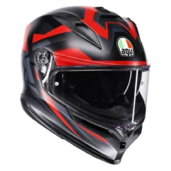 Casco Integrale Agv K7 In Fibra E2206 Glimpse Matt Black/red