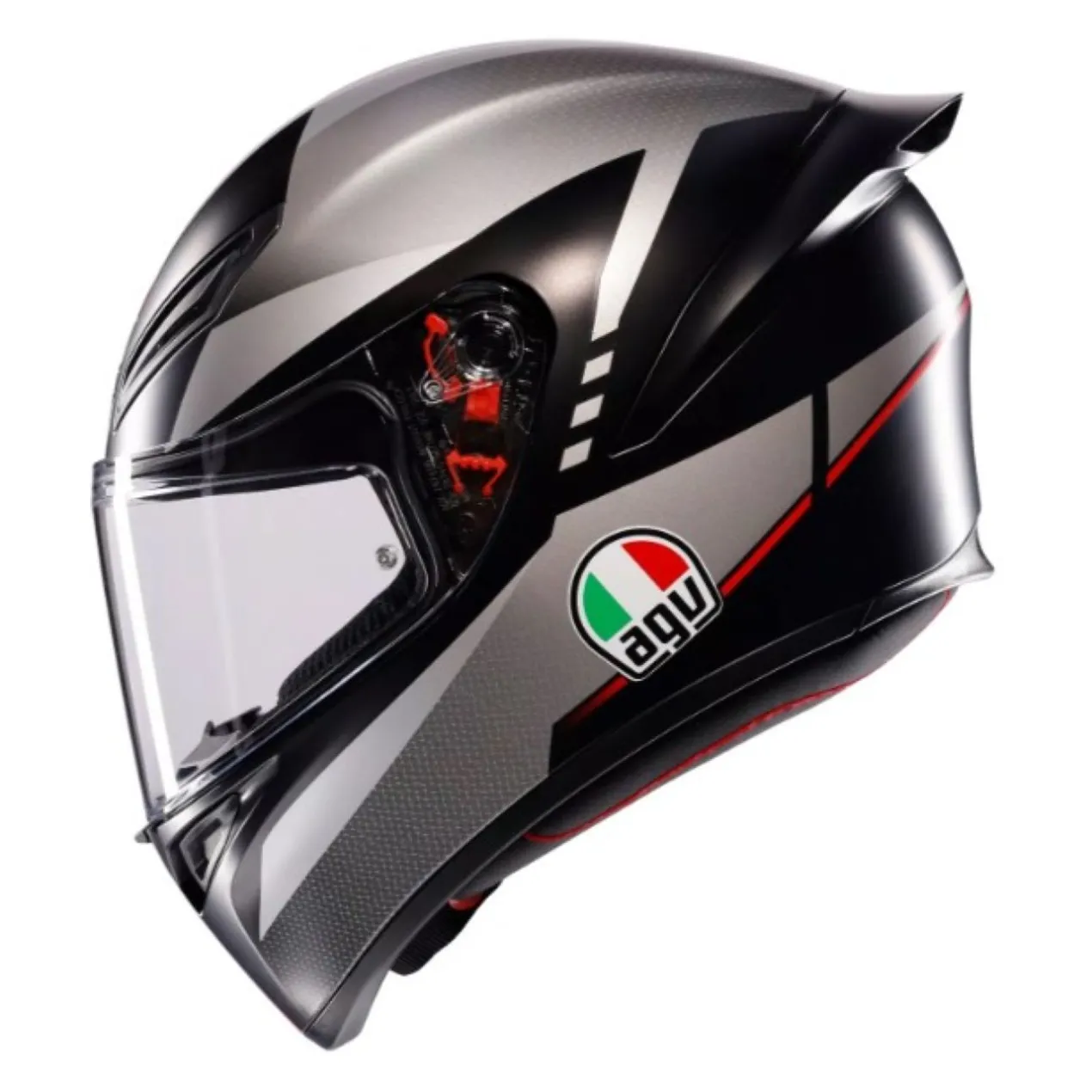 Casco Integrale Agv K1 S E2206 Graphic Lap Matt Black/grey/red