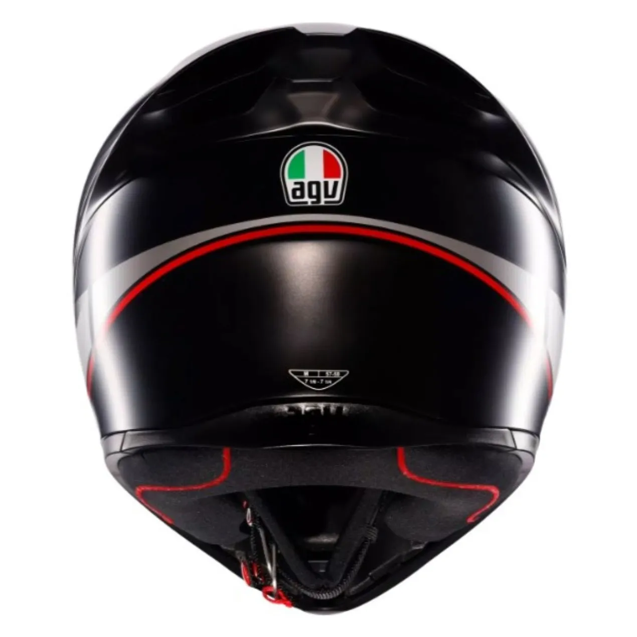 Casco Integrale Agv K1 S E2206 Graphic Lap Matt Black/grey/red