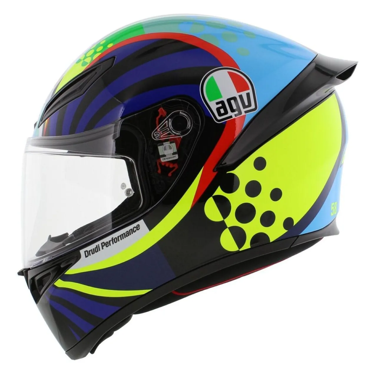 Casco Integrale Agv K1 S E2206 Replica Rossi Winter Test 2020