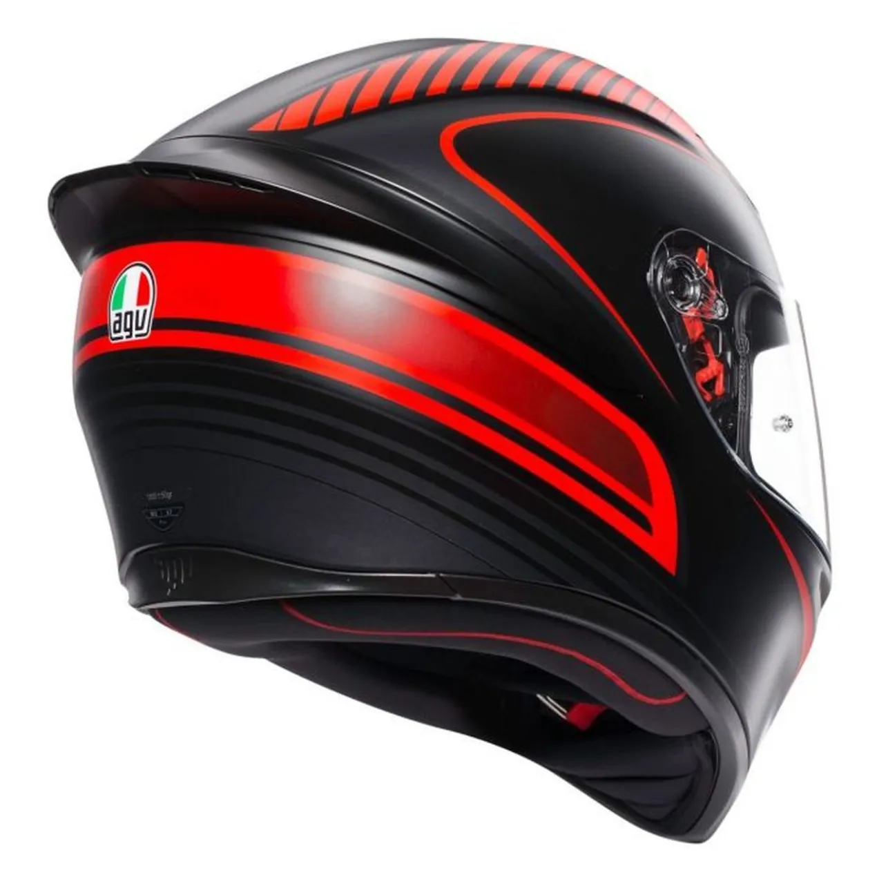 Casco Integrale Agv K1 S E06 Warmup Matt Black/re