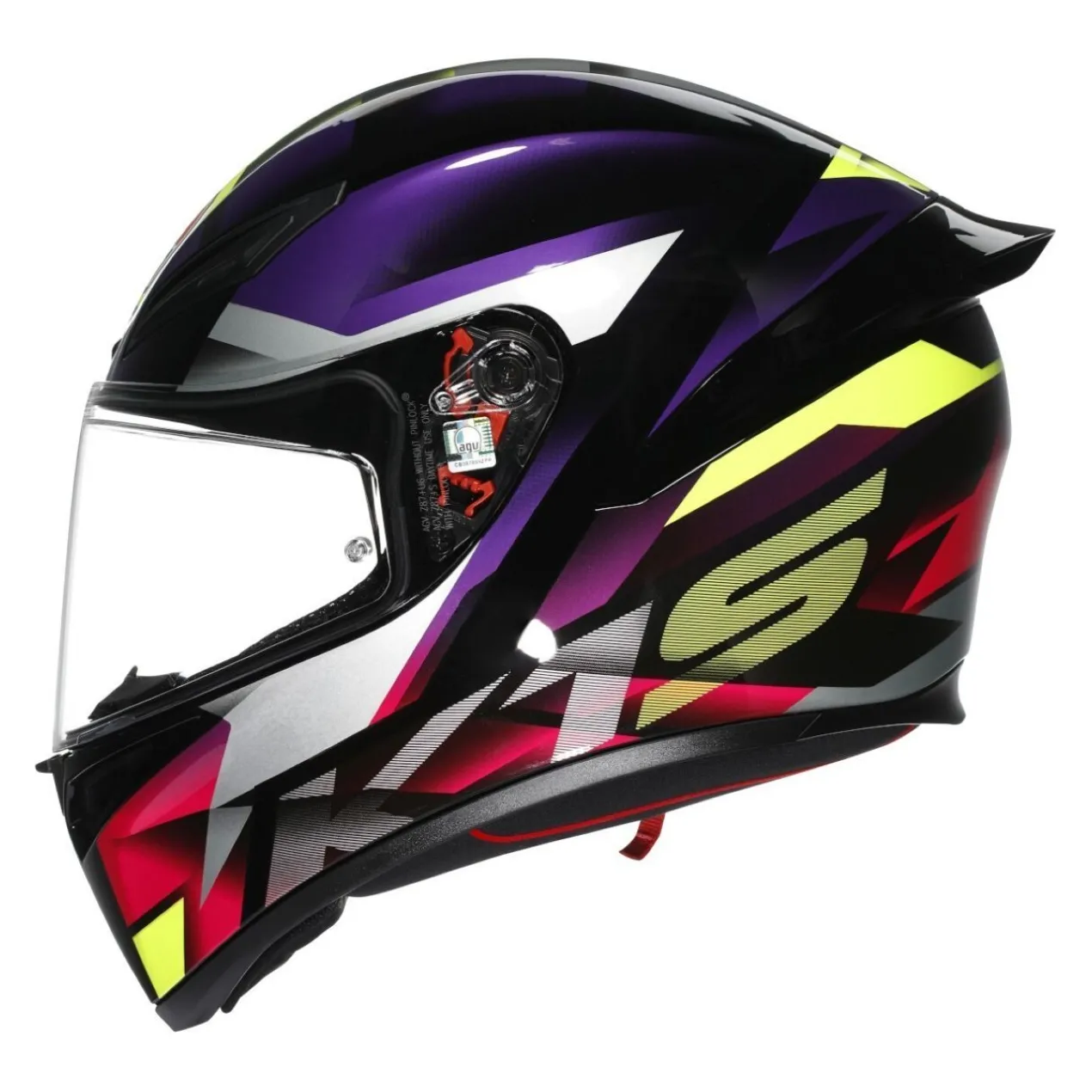 Casco Integrale Agv K1 S Fastlap E2206 Black/purple/pink