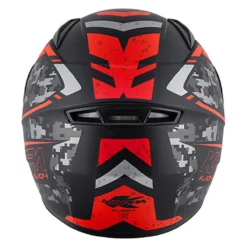 Casco Integrale Bambino Kj04 Evo Prox Nero Opaco / Rosso