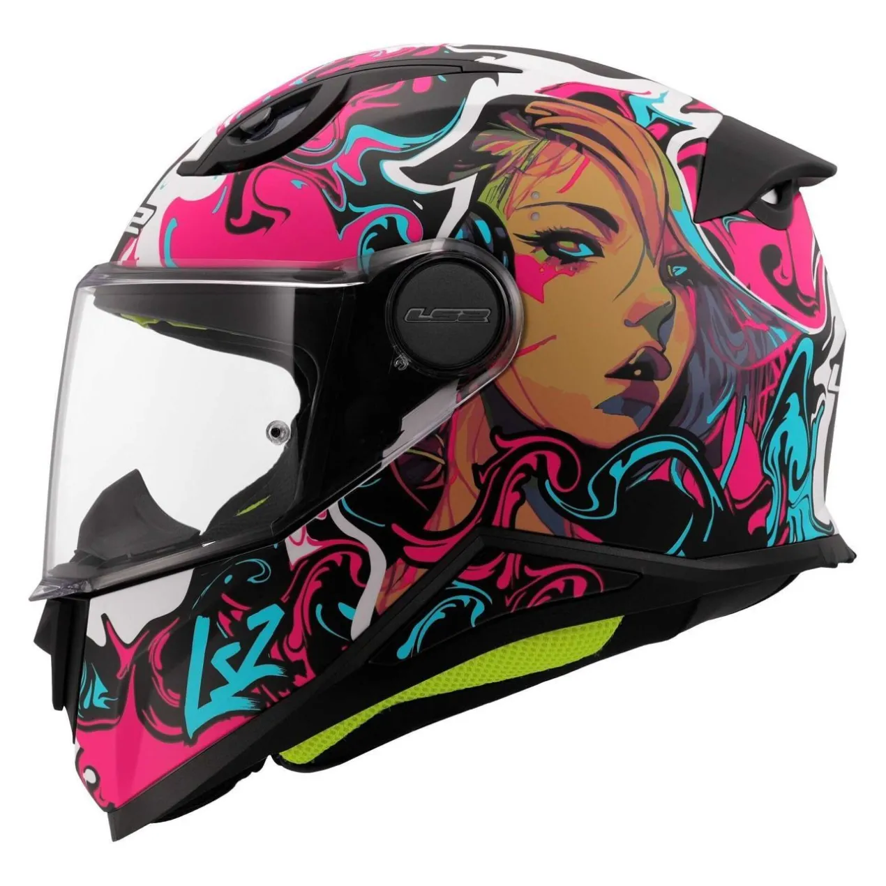 Casco Integrale Bambino Ls2 Ff812 Kid Cyberg Purple Cyan