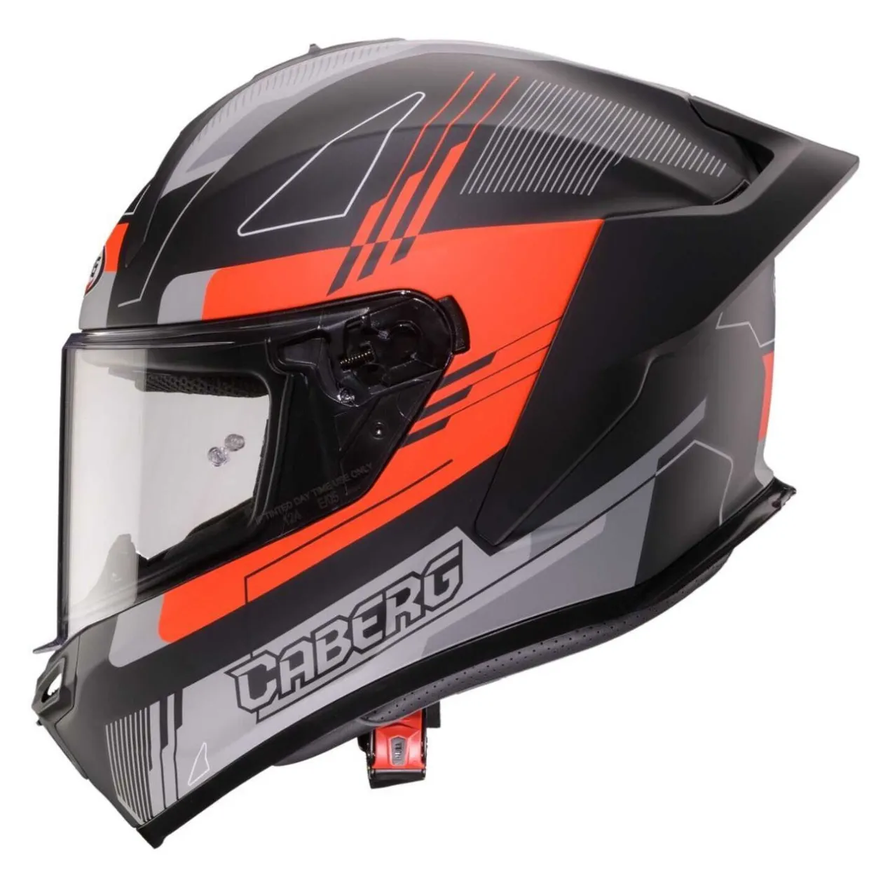 Casco Integrale Caberg Roxter Colt Matt Black/red Fluo/grigio