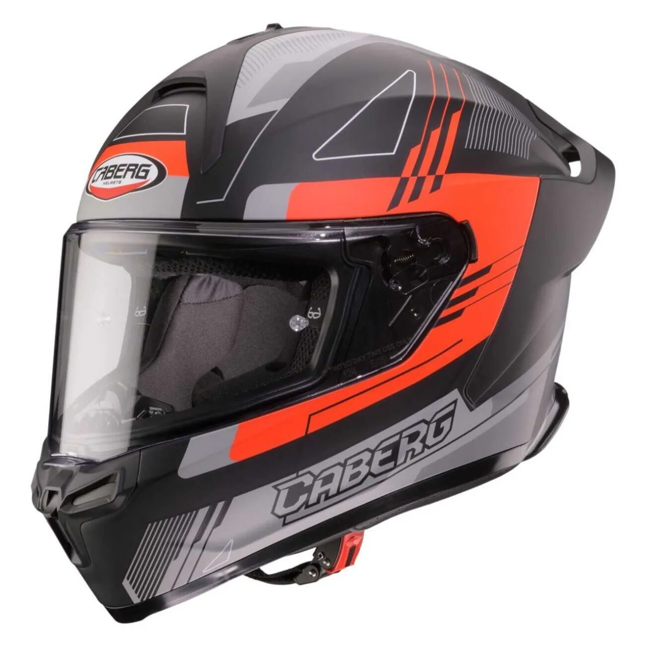 Casco Integrale Caberg Roxter Colt Matt Black/red Fluo/grigio