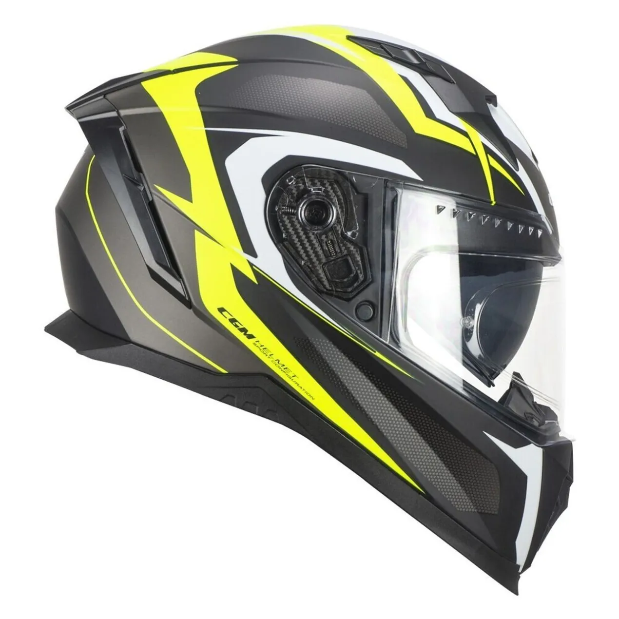 Casco Integrale Cgm 311g Blast Sport Nero Giallo Fluo Opa