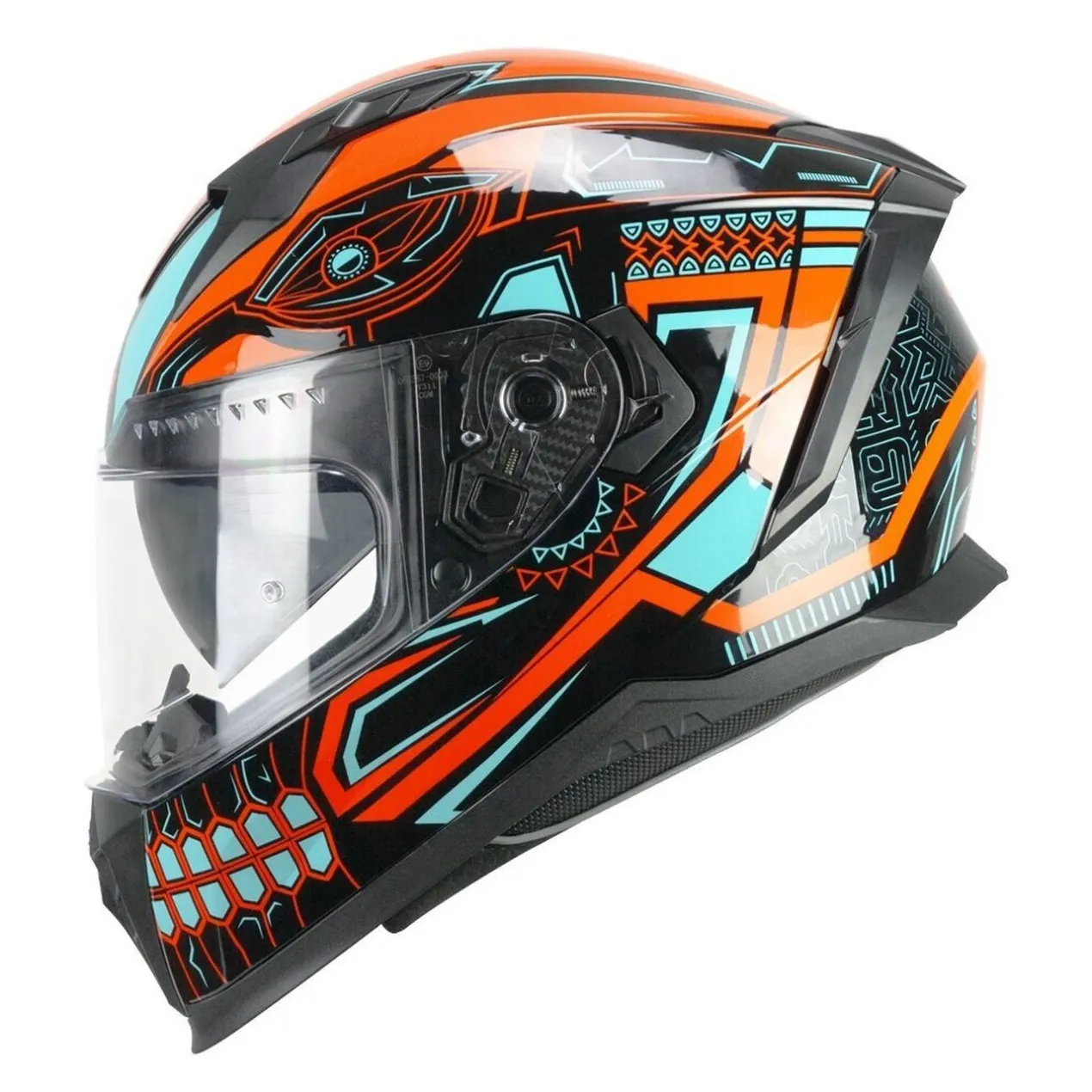 Casco Integrale Cgm 311m Blast Maya Nero Arancione Azzur