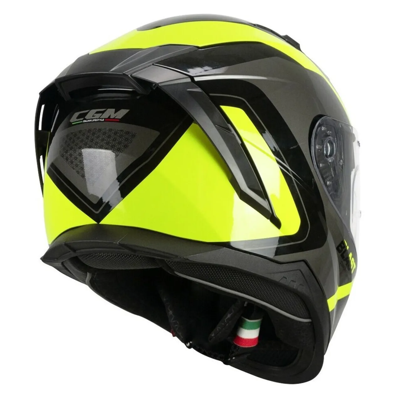 Casco Integrale Cgm 311r Blast Race Nero Giallo Fluo