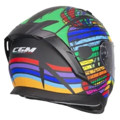 Casco Integrale Cgm 311x Blast Skull Nero Blu Rosso Opaco