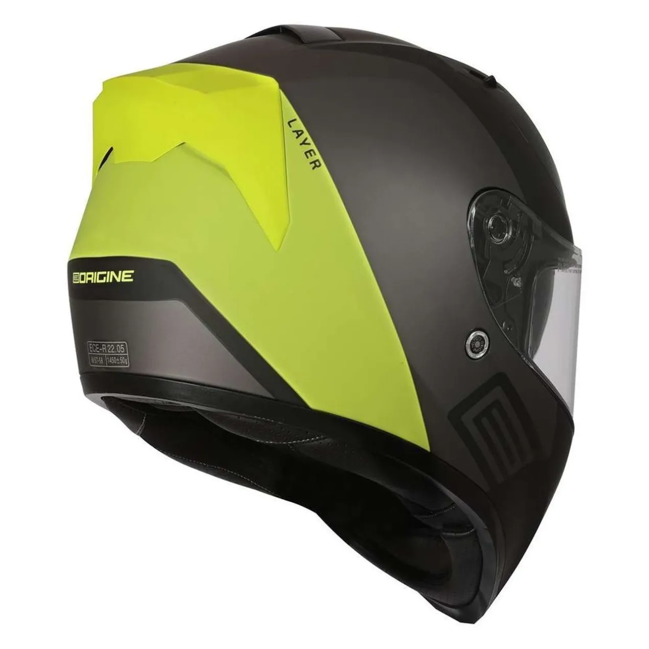 Casco Integrale con Sunvisor Origine Strada Layer Yellow - Titanium