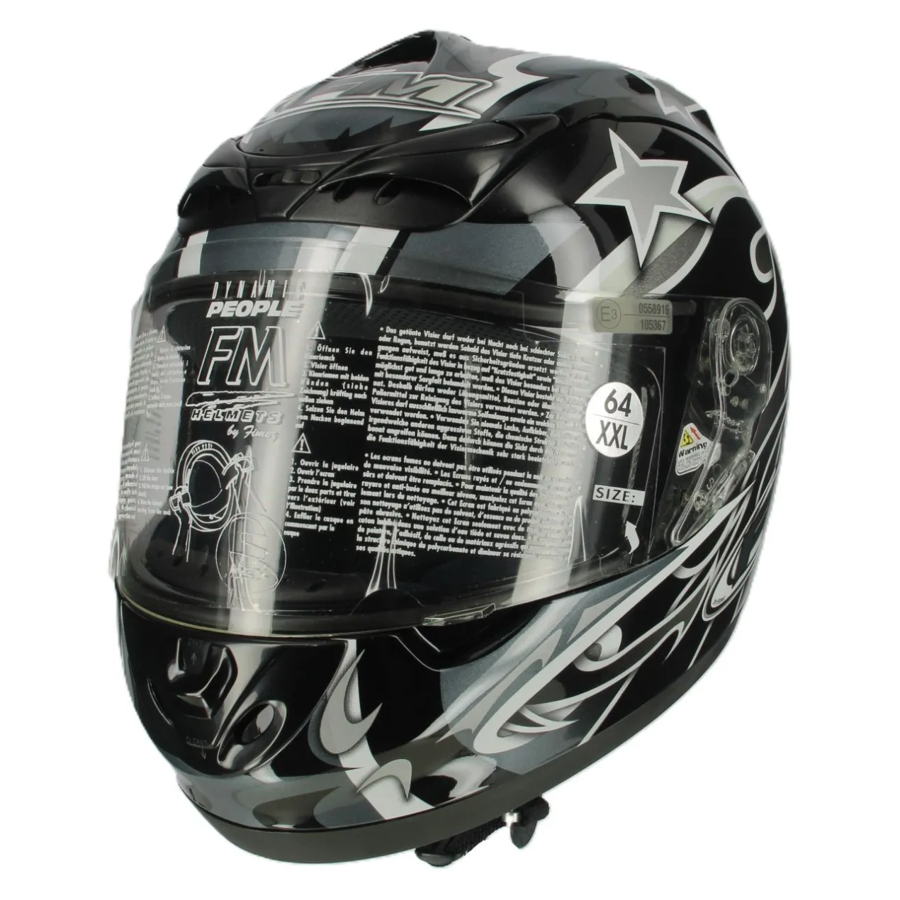 Casco Integrale Fm W10 Nero Fantasia