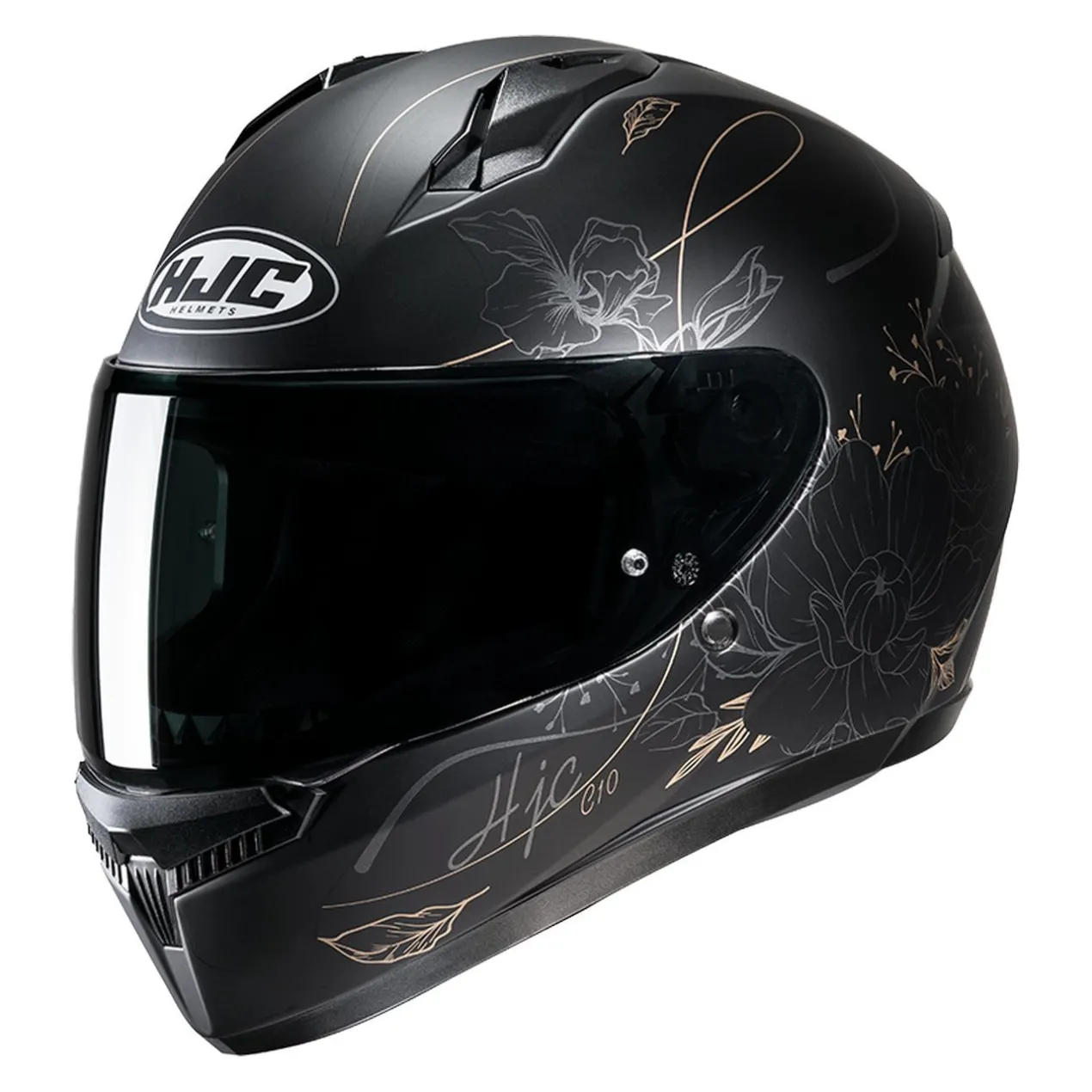 Casco Integrale Hjc C10 Epik Nero Oro Opaco