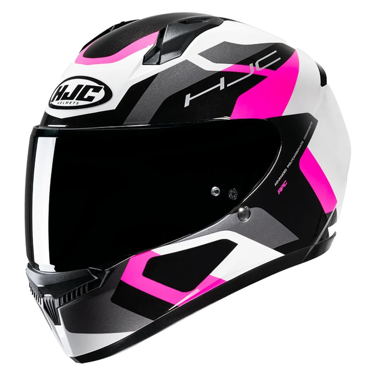 Casco Integrale Hjc C10 Tins Bianco Nero Rosa