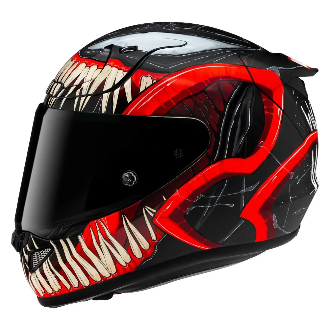 Casco Integrale Hjc Rpha 12 Venom 3 Marvel Black Red