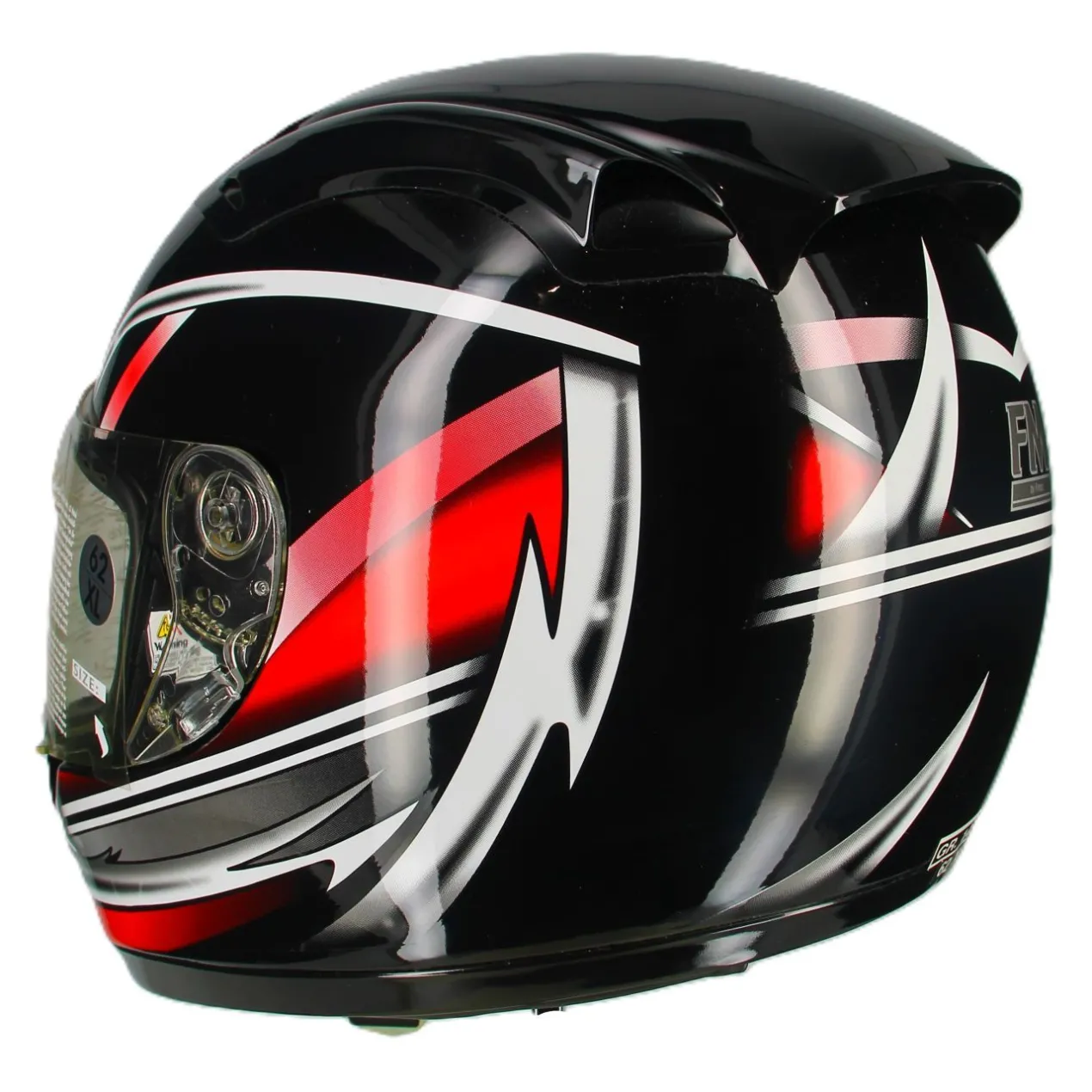 Casco Integrale In Fibra Fm Trad Rosso Fantasia Ultimi Pezzi