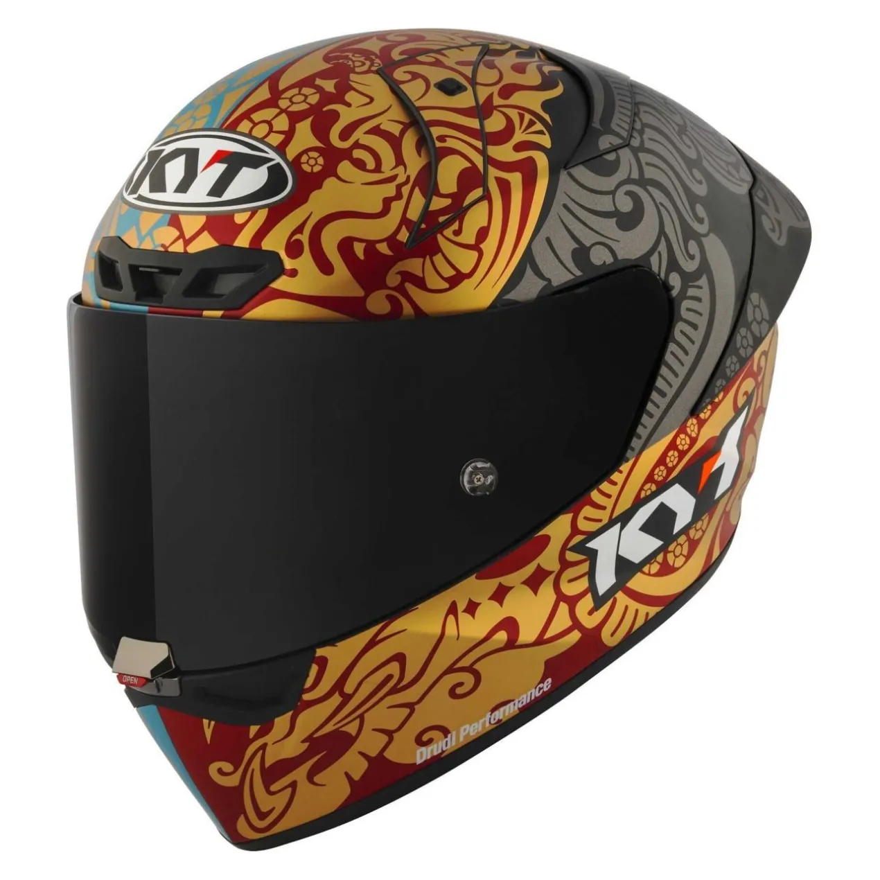 Casco Integrale Kyt Kx-1 Race Gp Replica Bastianini Fim 2024 Gold