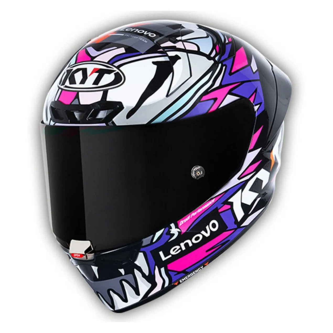 Casco Integrale Kyt Kx-1 Race Gp Replica Bastianini Fim 2024 White/pink