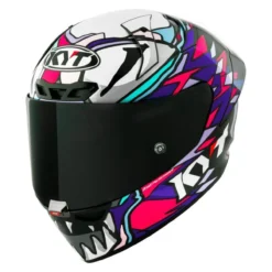 Casco Integrale Kyt Kx-1 Race Gp Replica Bastianini Fim 2024 White/pink