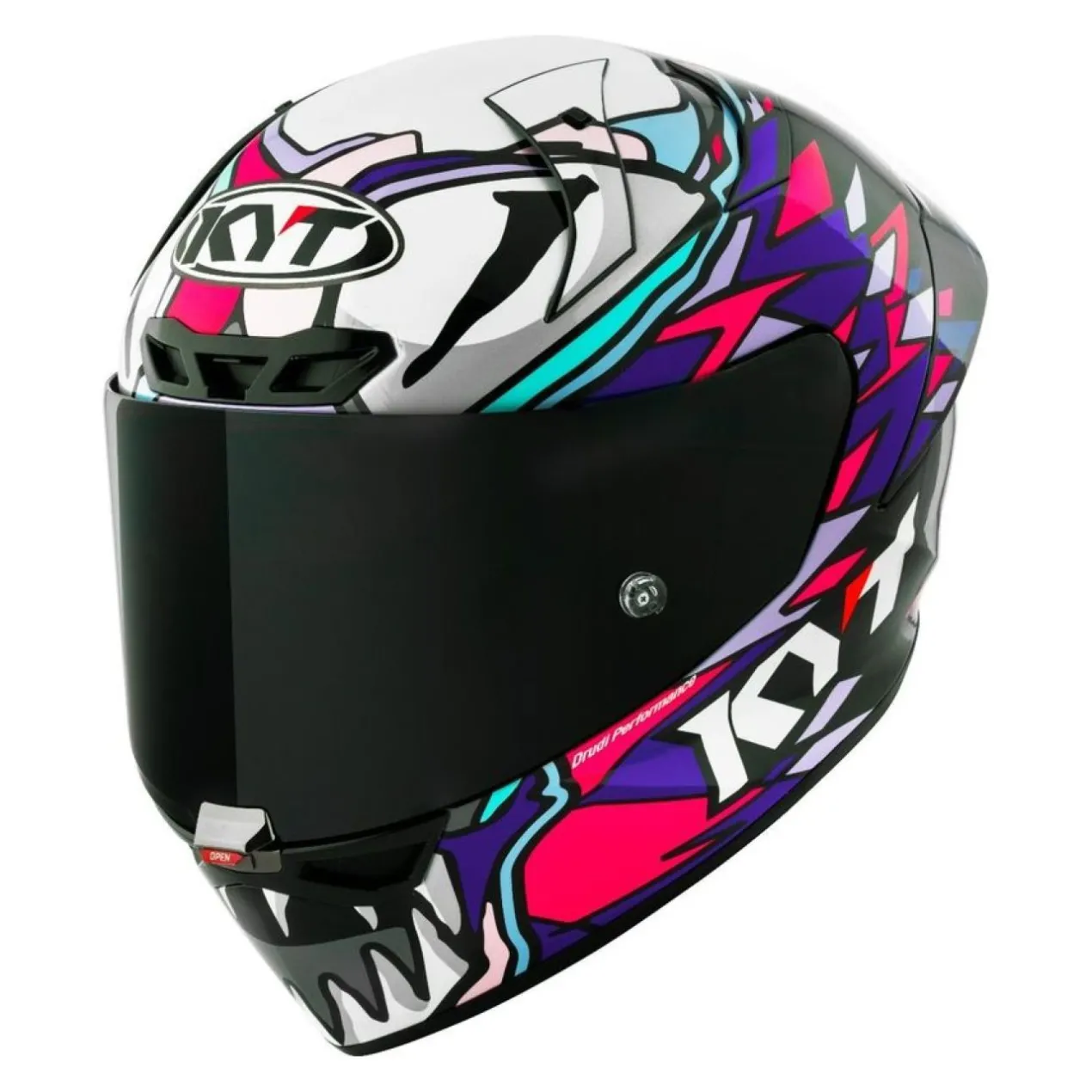 Casco Integrale Kyt Kx-1 Race Gp Replica Bastianini Fim 2024 White/pink