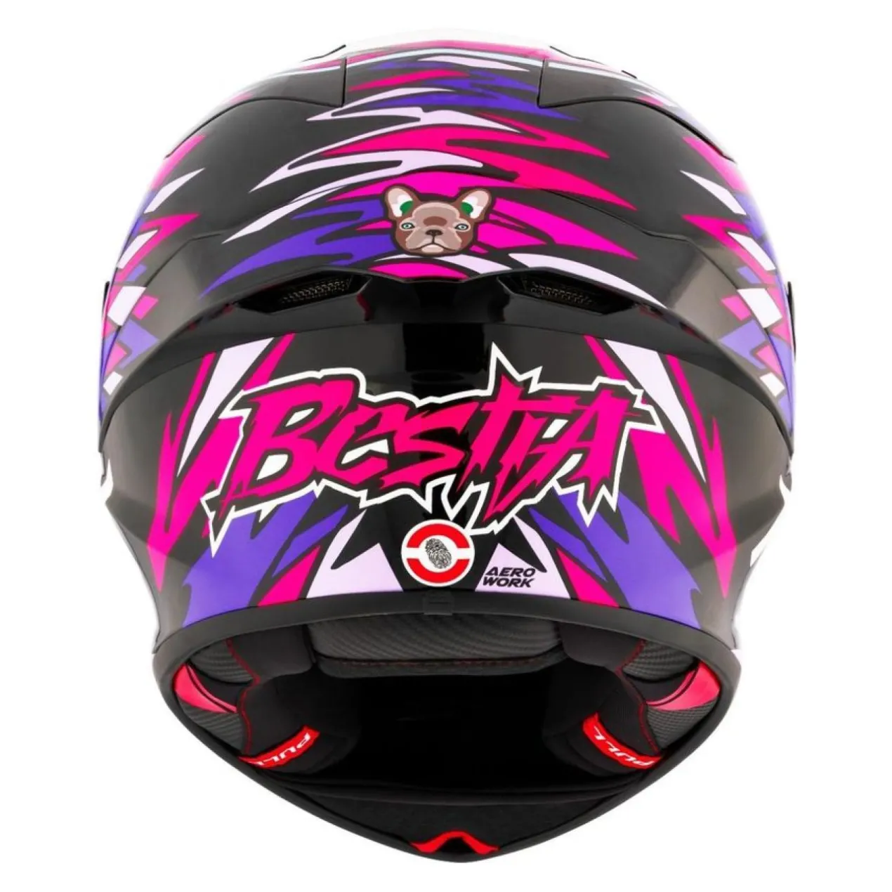 Casco Integrale Kyt Kx-1 Race Gp Replica Bastianini Fim 2024 White/pink