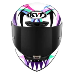 Casco Integrale Kyt Kx-1 Race Gp Replica Bastianini Fim 2024 White/violet