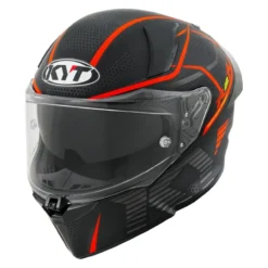 Casco Integrale Kyt R2r Concept Matt Black/red