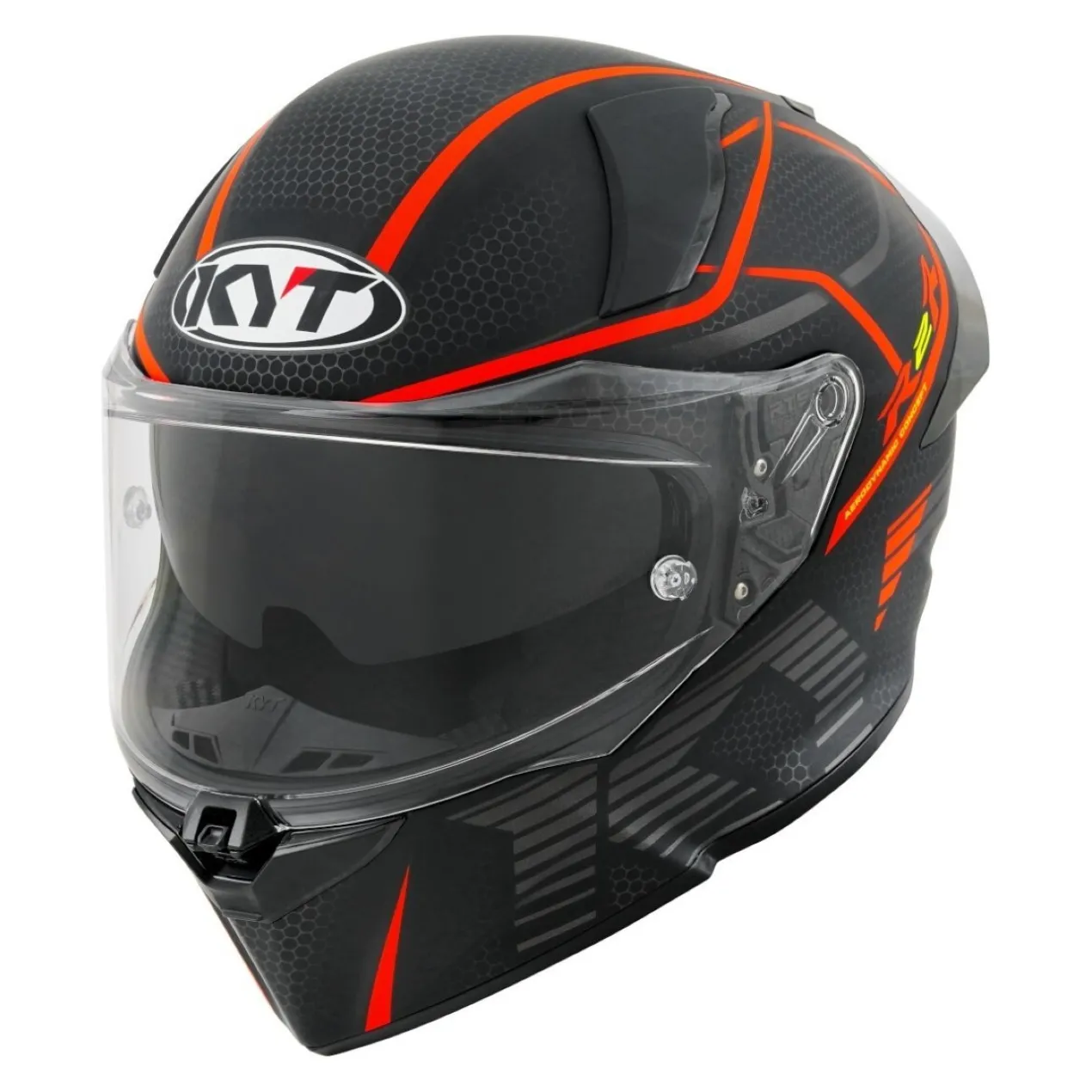 Casco Integrale Kyt R2r Concept Matt Black/red